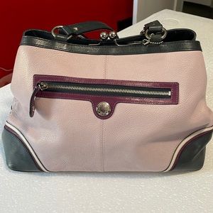 Coach purse purple leather